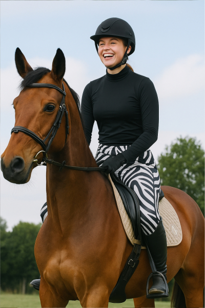 Riding Thights "Zebra with high grip